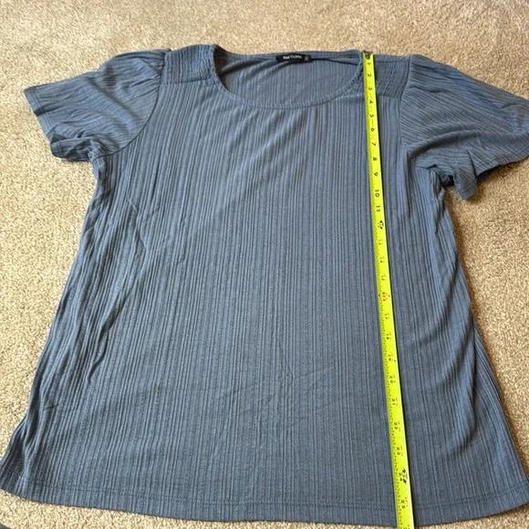 Pink Clover Nevea Flutter Sleeve Knit Top Blue Women's Size Medium - Picture 3 of 7
